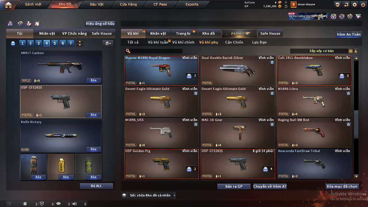 shop acc cf uy tin gia re